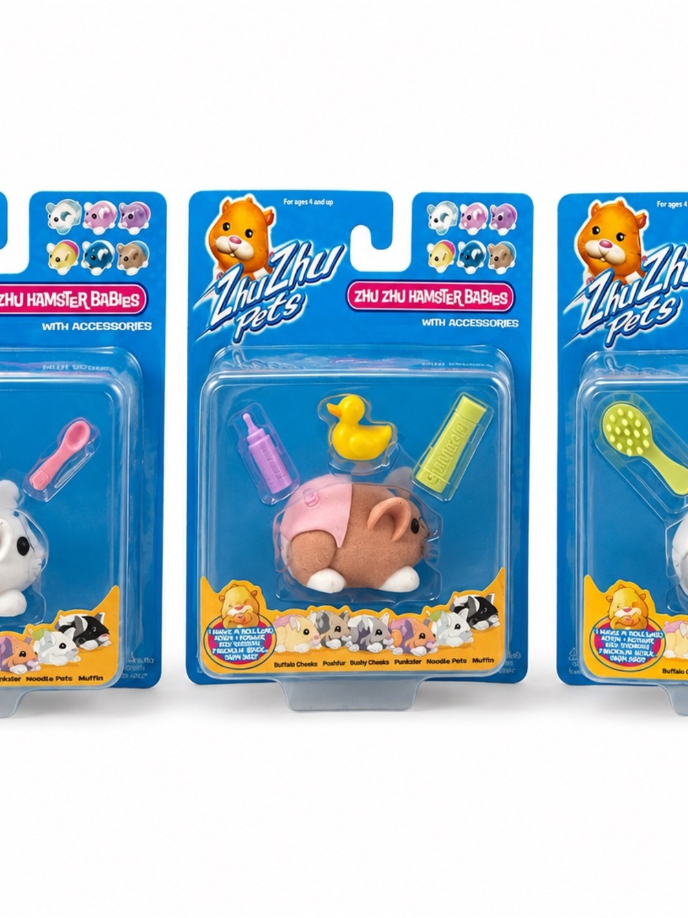Zhu Zhu Pets Hamster Babies Lot of 3 w/ Accessories NIP Sealed Toy Figures